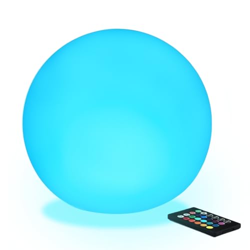 COPU 10 inch Rechargeable LED Ball Light, Dimmable LED Globe Light w/Remote